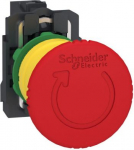 Emergency stop switching off, Harmony XB5, plastic, red mushroom 40mm, 22mm, trigger latching turn t XB5AS8446 | 3606482035010