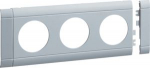 Frontplate 3-gang socket outlet for 80mm lid stackable halogen alu lacquered GB08030LAN | 4012740909914