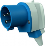 Industrial Plug 3x16A 6h 230V IP44 blue, angled 1411 | 4015394010425
