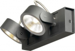 KALU LED 2 Wall and Ceiling luminaire, black, 3000K, 60&deg; 1000129 | 4024163177443