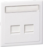 2xRJ45 data outlet mounting kit w shutter flat, CYB-BK6, white, Thorsman 5970090 | 7315885970090