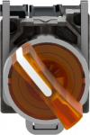 Orange complete illuminated selector switch &Oslash;22 2-position stay put 1NO+1NC 230V. range of product: Harmony XB4 - device short name: XB4 - fixing collar material: zamak - mounting diameter: 22 mm - shape of signaling unit head: round - contacts type  ...