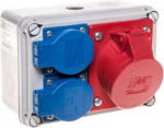 Distribution box 5x16A (3P+N+PE) + 2xSchuko 230V IP54 97691162WE | 5902082034285