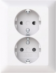Multi-pack for Double Socket outlet 302EUJM-916, 16A, IP21, White, Saga 2TKA00005206 | 6438199012162