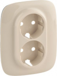 Cover plate Valena Allure - 2x2P+E socket - German standard - ivory 754956 | 3414970480965