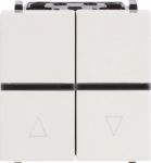 Color: White.   Rated voltage: 110 - 250 Vac   Rated current: 16 AX.   Rated power iLED (230/127 Vac): 200/100 W.   Direct control   Interlocked gangs   Size: 2 modules. 2CLA224410N1101 | 8427238063607