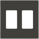 Color: Soft Black   Cover plate for 2-gangs VDI connection unit code: 8155.68, 8155.78 & 8155.88 2CLA855510A1501 | 8427238148540