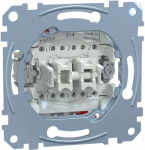 Double two-way switch insert 1 pole , flush-mntd, 16 AX, 250 V AC , scr MEG3626-0000 | 4042811144463