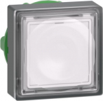 Head for illuminated push button, Harmony XB5, plastic, white square flush, 22mm, universal LED, for ZB5CW313 | 3389110934823