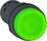 Illuminated push button, Harmony XB7, green projecting, 22mm, integral LED,  push and push to releas XB7NJ03M1 | 3606480470370