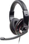Wired Headphones with microphone, USB connector, black MHS-U-001 | 8716309077248