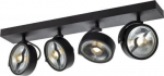 Ceiling lamp KALU CW, GU10 QPAR111, 4x75W, black 1002023 | 4024163222419