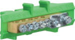 Brass terminal, 1x25mm&sup2; 3x10mm&sup2; 2x16mm&sup2;,with mounting base, Color: green KM06E | 3250613831042