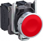 Push button, Harmony XB4, red, 22mm, 1NO+1NC XB4BA45 | 3606480502316