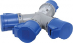 3 way CEE Industrial Plug 3x16A 230V (2P+E) IP44 blue/grey 9432000 | 9003399049682