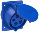 CEE Panel socket 5x32A (3P+N+PE) 9h IP44/IP54 blue 80x97 425-9 | 9003399664427