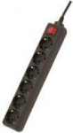Extension 6 sockets 3m with switch 3G1 black 188603 PAGACU433.1 | 4744984013460