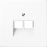 Cover plate for modular IAE/UAE data socket, white, 2xRJ45, LS LS969-2UAWW | 4011377899100