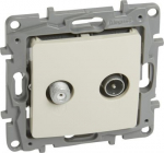 TV-SAT passthrough socket Niloe - attenuation -14 dB - ivory 764657 | 3414970685049