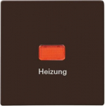 Rocker with legend Heizung with Red Calotte for Switch/push button, Single rocker brown - Allwetter 44 (IP 44) 2CKA001731A1956 | 4011395103777