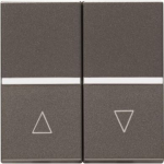 Color: Anthracite.   Rated voltage: 110 - 250 Vac   Rated current: 16 AX.   Rated power iLED (230/127 Vac): 200/100 W.   Direct control   Interlocked gangs   Size: 2 modules. 2CLA224410N1801 | 8427238067605