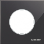 Color: Black Glass   Size (height x width): 86 x 86 mm   Surface: bright black glass 2CLA867100A3101 | 8427238121994