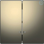 Rocker 2-gang with indicator window , nickel metallic, System Design MEG3420-6050 | 4042811195793