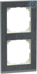 M-Pure Decor Frame, 2-gang, Slate/a luminium, M-Pure Decor MEG4020-3669 | 4042811180966