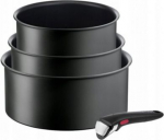 TEFAL Pot Set, 4 pcs | L7649453 Ingenio Ultimate | Aluminum | Black L7649453 | 3168430336612