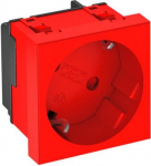 Socket 1-gang, 33&deg; inclined coded, protective cone 250V, 10/16A, PC, red, 3001, STD-D3S SR01 6120079 | 4012197255633