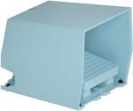 Single foot switch, IP66, with cover, metallic, blue, 1 NC+1 NO. range of product: Harmony XPE - product or component type: foot switch - material: metal - foot switch type: single foot switch - device short name: XPEM - protective cover: with - trig ...