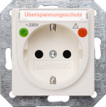 DELTA i-system SCHUKO socket outlet with overvoltage protection and increased touch protection, with label and operating display carbon metallic, 55x 55 mm DELTA switches and socket outlets &ndash; design and quality to perfection from Siemens. Due to its  ...
