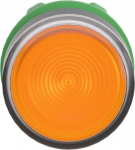 Orange flush illuminated pushbutton head &Oslash;22 spring return for integral LED. range of product: Harmony XB5 - device short name: ZB5 - product compatibility: integral LED - mounting diameter: 22 mm - operator additional information: with grooved lens  ...