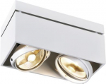 KARDAMOD SURFACE SQUARE ES111 DOUBLE ceiling light, square, white, 2xGU10, max. 2x75W 117111 | 4024163131698