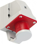 CEE-wall mounted plug 3x16A (2P+PE) 9h  IP44 red with lid 513-9D | 9003399971105