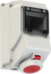 Wall mounted socket 4x16A (3P+PE) 6h IP67 with window 751423-6 | 9003399626944