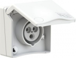 CEE-flanged socket Design 3x16A (2P+PE) 6h IP44 230 V (50+60 Hz), white 843-6V | 9003399081750