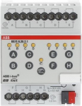 The device interrogates 8 floating contacts using an internally generated scanning voltage. State inputs via 8 LEDs. Max. 8 signals are detectable. Each channel one push button for manual operation. Supplied by ABB i-bus&reg;. 2CDG110092R0011 | 4016779710763