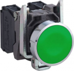 Push button, Harmony XB4, green, 22mm, 1NO+1NC XB4BA35 | 3606480611964