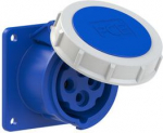 CEE-flanged socket 4x16A (3P+PE) 9h IP44 blue 3142-9 | 9003399140556