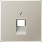 Metal cover plate for modular IAE/UAE data socket, stainless steel, 1xRJ45, LS ES2969-1UA | 4011377780408