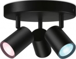 Ceiling spotlight IMAGEO WiZ Spots 3x5W, 2200-6500K (RGB), 1035Lm, IP20, RD, black 929003211001 | 8719514554535