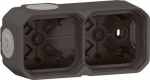 PLEXO 2 GANG BOX HORIZONTAL AND VERTICAL - ANTHRACITE 069602L | 3414971879874