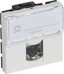 RJ 45 socket Mosaic Cat. 6A - STP - 2 modules - white 076576 | 3245060765767