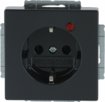 Busch-Protector&reg; SCHUKO&reg; socket insert with Neon lamp /Red with screw terminals anthracite - Platform 63 2CKA002011A3830 | 4011395078839