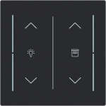 Labeling field with one dimming and one blind icon for keypad 1-4-fold (KK/U4.70.xx).   Available for the design ranges:   - Busch-art linear   - Alba 2CKA006199A0496 | 4011395339053