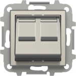 Color: Stainless Steel.   Cover plate at 45&ordm; for two 201X.X connectors and/or and housings (refs.: 2017.2, 2017.3, 2018.5, 2018.6, 2018 and 2018.8)   With labeling area for stickers   With shutter   Mounting plate included. 2CLA851680A1401 | 84272382 ...