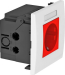Rozetes komplekts priek&scaron; 1-vietīga Modul 45 84x84x59mm, PC, signālsarkana, 3001 6119423 | 4012197292515