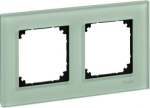 Cover frame, Merten M-Elegance glass, 2 gangs, emerald green MTN404204 | 3606485111452