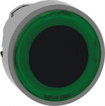 Green flush illuminated pushbutton head &Oslash;22 spring return for integral LED. range of product: Harmony XB4 - device short name: ZB4 - product compatibility: integral LED - mounting diameter: 22 mm - operator additional information: with illuminated ri ...